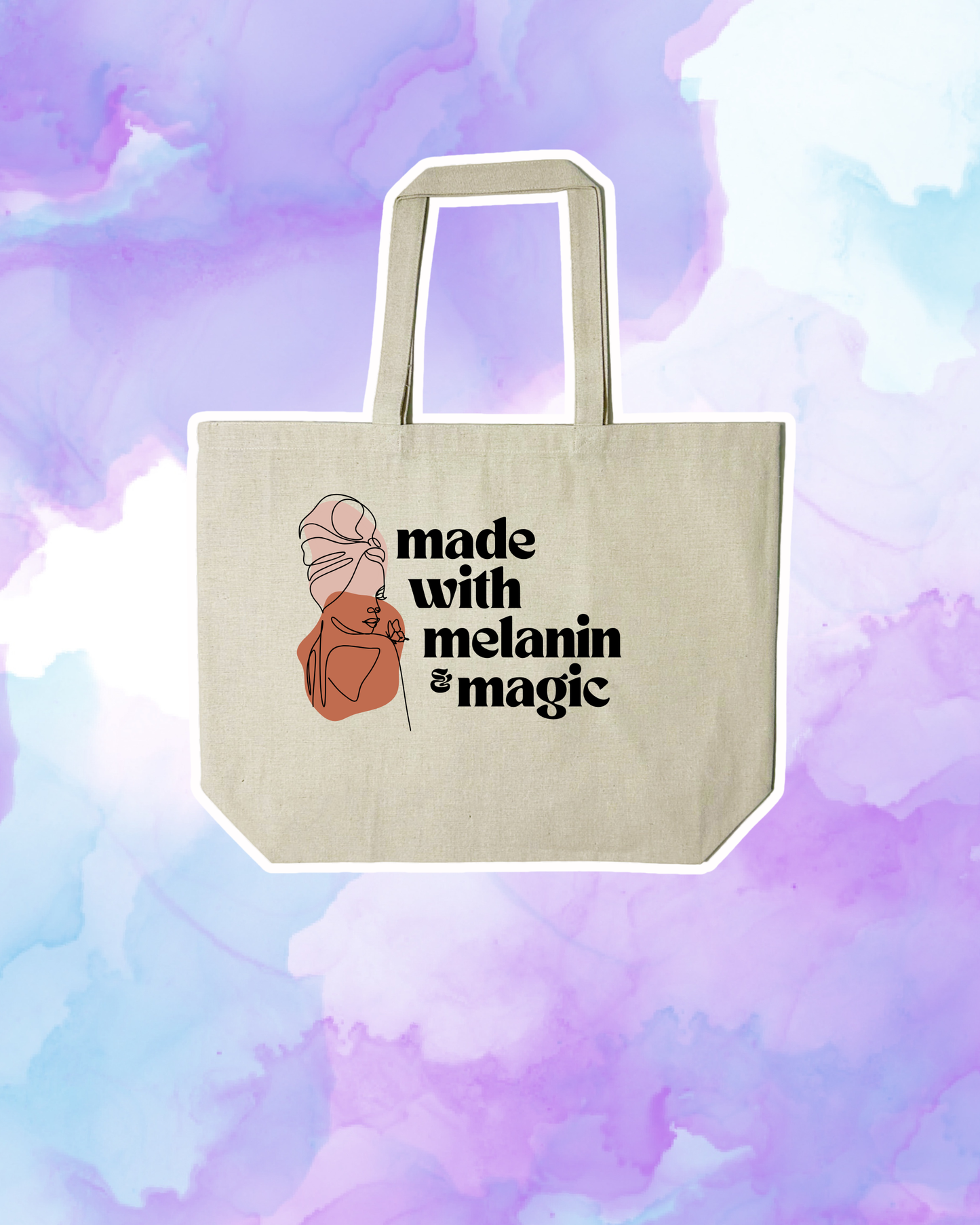 MADE WITH MELANIN & MAGIC #2 - Large Tote