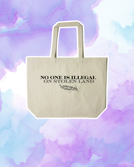 NO ONE IS ILLEGAL ON STOLEN LAND #3 - Large Tote