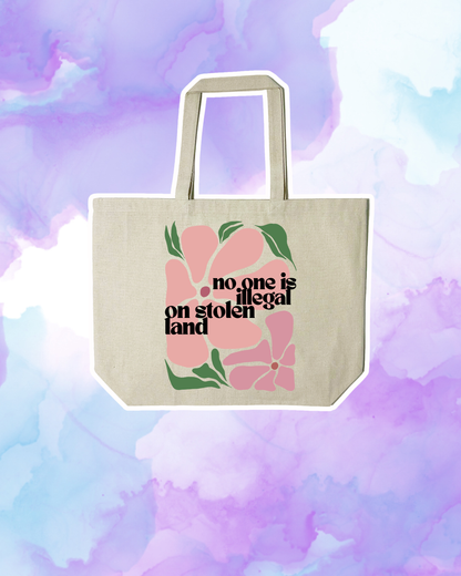 NO ONE IS ILLEGAL ON STOLEN LAND #2 - Large Tote
